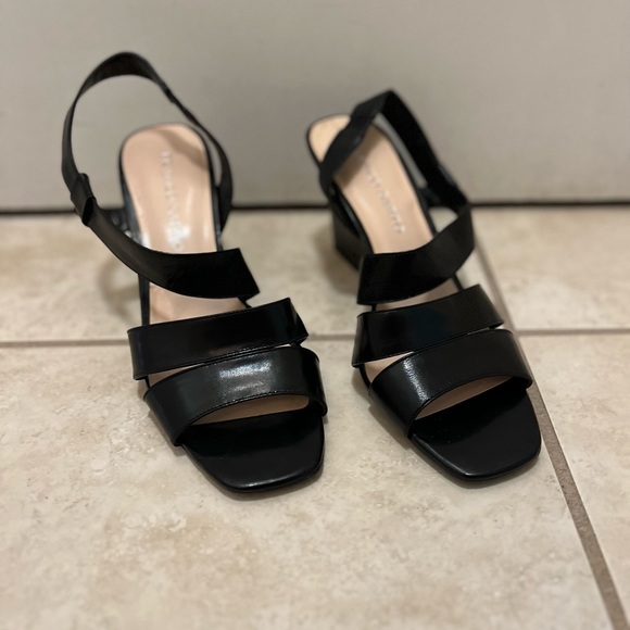 Franco Satro Black Wedge Sandals (Size 7.5) - Picture 2 of 13